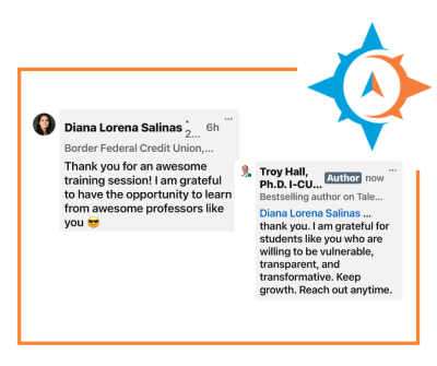 Testimonial - Thank you for an awesome training session! I am grateful to have the opportunity to learn from awesome professors like you.